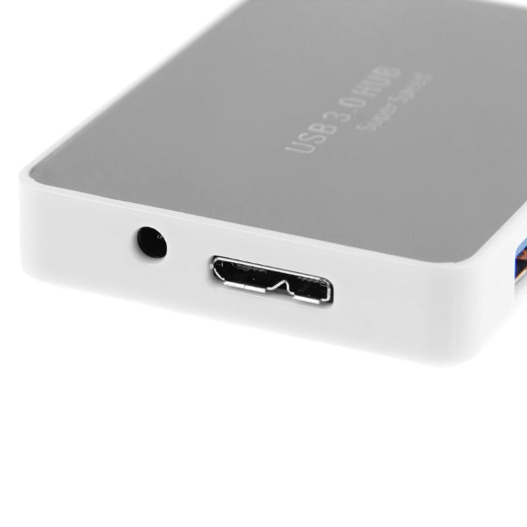 CR-H302 Mirror Surface 4 Ports USB 3.0 Super Speed 5Gbps HUB + 60cm USB 3.0 Transmission Cable(White) - free shipping - PMC TechLife - Order now!