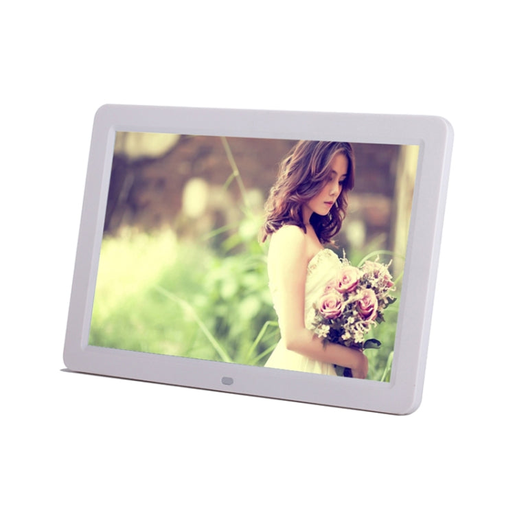 12.0 Inch LED Display Multi-media Digital Photo Frame with Holder / Music & Movie Player / Remote Control Function, Support USB / SD, Built in Stereo Speaker(White) - 11 inch Below by PMC Jewellery | Online Shopping South Africa | PMC Jewellery | Buy Now Pay Later Mobicred