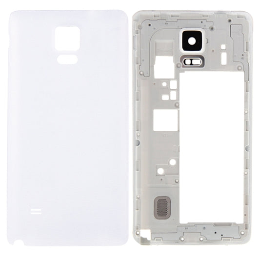 For Galaxy Note 4 / N910F Full Housing Cover (Middle Frame Bezel Back Plate Housing Camera Lens Panel + Battery Back Cover ) (White) - Galaxy Note Series Parts by PMC Jewellery | Online Shopping South Africa | PMC Jewellery | Buy Now Pay Later Mobicred