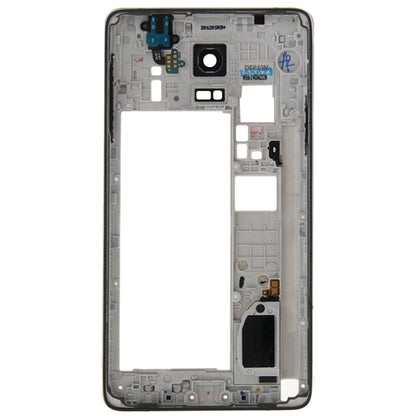 For Galaxy Note 4 / N910V Middle Frame Bezel Back Plate Housing Camera Lens Panel with Speaker Ringer Buzzer and Earphone Hole (Black) - Frame Bezel Plate by PMC Jewellery | Online Shopping South Africa | PMC Jewellery | Buy Now Pay Later Mobicred
