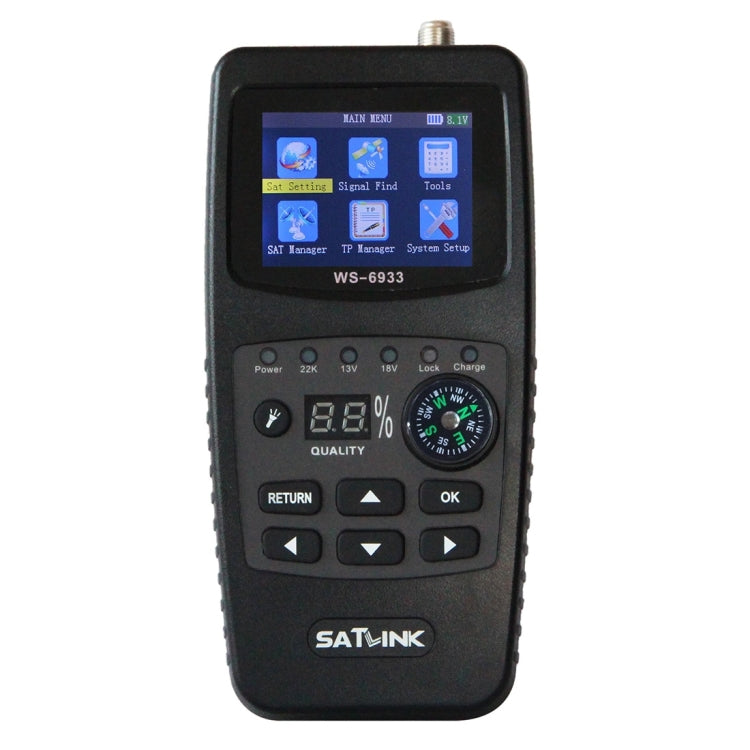 SATLINK WS6933 Portable Digital Satellite Finder Meter, 2.1 inch LCD Colour Screen, DVB-S2/S Signal Pointer(US Plug) - Satellite Finder by PMC TechLife | Online Shopping South Africa | PMC TechLife | Buy Now Pay Later Mobicred
