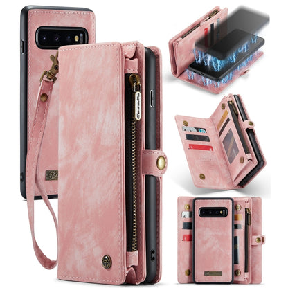 For Samsung Galaxy S10+ CaseMe-008 Detachable Multifunctional Flip Leather Phone Case(Pink) - Galaxy Phone Cases by CaseMe | Online Shopping South Africa | PMC Jewellery | Buy Now Pay Later Mobicred