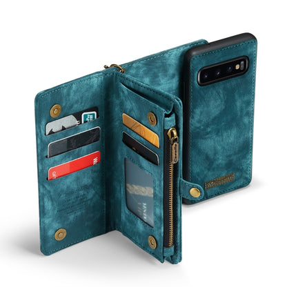 For Samsung Galaxy S10+ CaseMe-008 Detachable Multifunctional Flip Leather Phone Case(Blue) - Galaxy Phone Cases by CaseMe | Online Shopping South Africa | PMC Jewellery | Buy Now Pay Later Mobicred