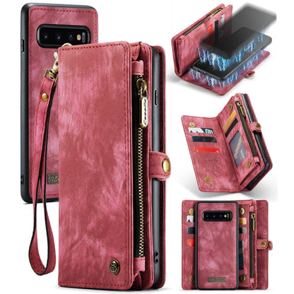 For Samsung Galaxy S10+ CaseMe-008 Detachable Multifunctional Flip Leather Phone Case(Red) - Galaxy Phone Cases by CaseMe | Online Shopping South Africa | PMC Jewellery | Buy Now Pay Later Mobicred