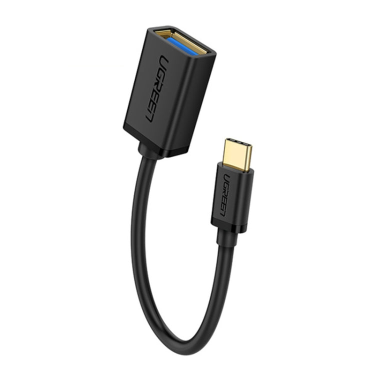 UGREEN 13cm USB 3.0 Female to USB-C / Type-C Male OTG Converter Adapter Cable (Black) - OTG Adapter by UGREEN | Online Shopping South Africa | PMC Jewellery | Buy Now Pay Later Mobicred