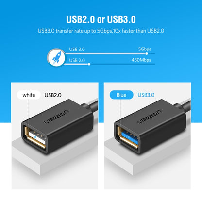 UGREEN 13cm USB 3.0 Female to USB-C / Type-C Male OTG Converter Adapter Cable (Black) - OTG Adapter by UGREEN | Online Shopping South Africa | PMC Jewellery | Buy Now Pay Later Mobicred