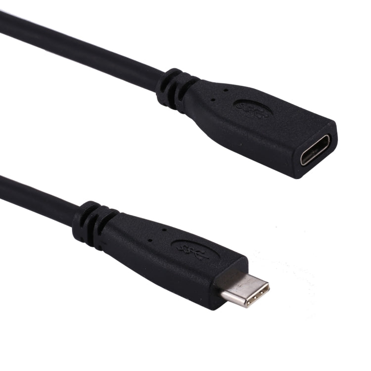 1m USB-C / Type-C 3.1 Male to USB-C / Type-C Female Connector Adapter Cable(Black) - USB-C & Type-C Cable by PMC TechLife | Online Shopping South Africa | PMC TechLife | Buy Now Pay Later Mobicred