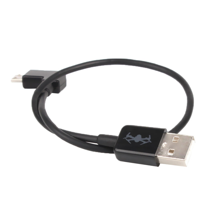 30cm USB to Micro USB Right Angle Data Connector Cable for DJI SPARK / MAVIC PRO / Phantom 3 & 4 / Inspire 1 & 2 - Cable & Adapter by PMC Jewellery | Online Shopping South Africa | PMC Jewellery | Buy Now Pay Later Mobicred
