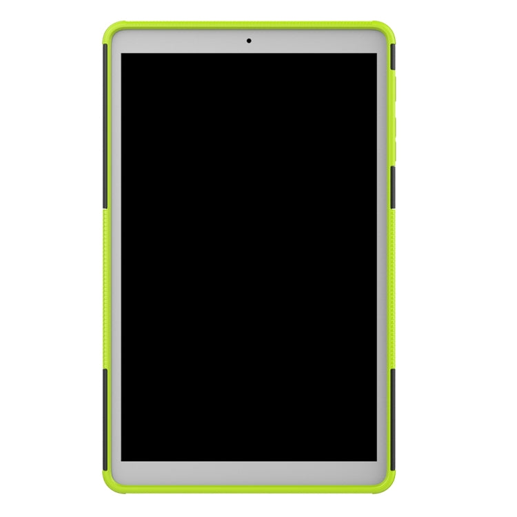 Tire Texture TPU+PC Shockproof Case for Galaxy Tab A 10.1 2019 T510 / T515 , with Holder (Green) - Tab A 10.1 (2019) T510 / T515 by PMC Jewellery | Online Shopping South Africa | PMC Jewellery