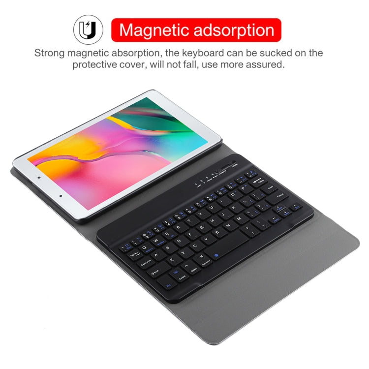 Ultra-thin Detachable Magnetic Bluetooth Keyboard Leather Tablet Case for Galaxy Tab A 8.0 2019 P200 / P205, with Holder(Black) - Samsung Keyboard by PMC Jewellery | Online Shopping South Africa | PMC Jewellery