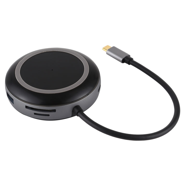 USB-C / Type-C to USB 3.0 x 3 + USB-C / Type-C + HDMI + RJ45 + SD / TF Card Reader Multi-function HUB Adapter - free shipping - PMC Jewellery - Order now!