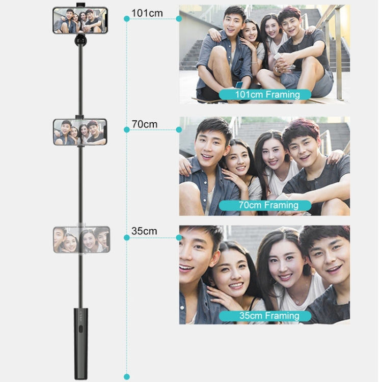 CYKE P9 Universal Stretchable Hidden One-piece Wireless Bluetooth Selfie Stick(Pink) - free shipping - PMC TechLife - Order now!