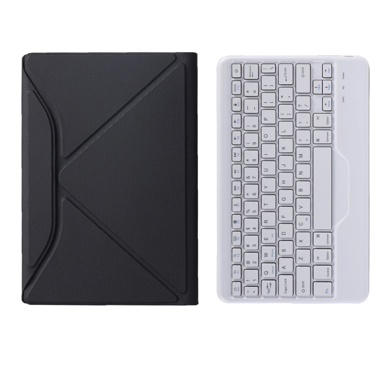 B500 Diamond Texture Triangle Back Holder Splittable Bluetooth Keyboard Leather Tablet Case for Samsung Galaxy Tab A7 10.4 2020(White + Black) - Samsung Keyboard by PMC TechLife | Online Shopping South Africa | PMC TechLife