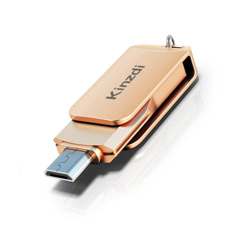 Kinzdi 64GB USB + Type-C Interface Metal Twister Flash Disk V8 (Rose Gold) - USB Flash Drives by Kinzdi | Online Shopping South Africa | PMC Jewellery | Buy Now Pay Later Mobicred