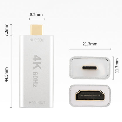 USB-C / Type-C Male to HDMI Female Aluminum-magnesium Alloy Adapter (Gold) - Cable & Adapters by PMC Jewellery | Online Shopping South Africa | PMC Jewellery | Buy Now Pay Later Mobicred