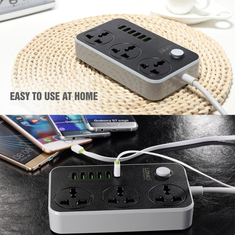 LDNIO SC3604 6 x USB Ports Multi-function Travel Home Office Socket, Cable Length: 2m, US Plug - Extension Socket by LDNIO | Online Shopping South Africa | PMC Jewellery | Buy Now Pay Later Mobicred