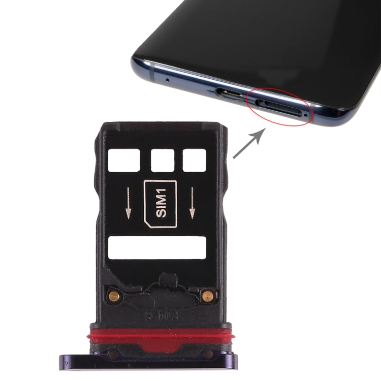 2 x SIM Card Tray for Huawei Mate 20 Pro (Purple) - Card Socket by PMC TechLife | Online Shopping South Africa | PMC TechLife
