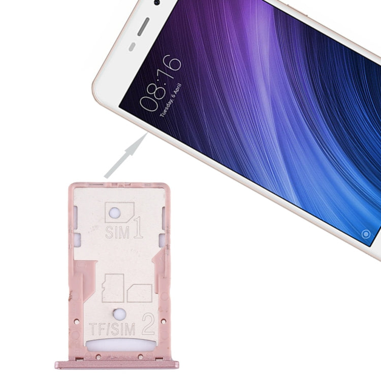 For Xiaomi Redmi 4A SIM & SIM / TF Card Tray(Rose Gold) - Card Tray by PMc TechLife | Online Shopping South Africa | PMc TechLife | Buy Now Pay Later Mobicred