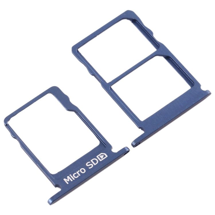 SIM Card Tray + SIM Card Tray + Micro SD Card Tray for Nokia 5 / N5 TA-1024 TA-1027 TA-1044 TA-1053 (Blue) - Card Tray by PMC Jewellery | Online Shopping South Africa | PMC Jewellery | Buy Now Pay Later Mobicred