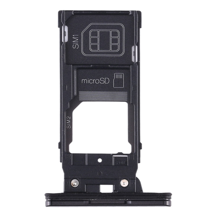 SIM Card Tray + SIM Card Tray + Micro SD Card Tray for Sony Xperia XZ2(Black) - Card Tray by PMC TechLife | Online Shopping South Africa | PMC TechLife | Buy Now Pay Later Mobicred