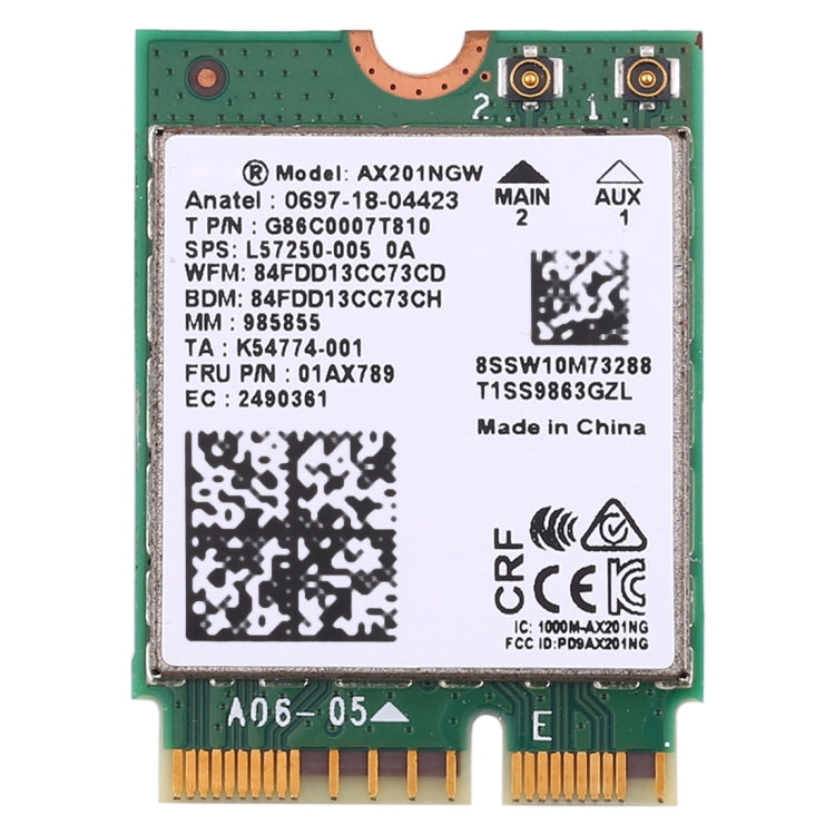 AX201 Bluetooth 5.0 Dual Band 2.4G/5G Wireless NGFF Wifi Card AX201NGW 802.11 ac/ax 2.4Gbps Wlan Adapter - USB Network Adapter by PMC Jewellery | Online Shopping South Africa | PMC Jewellery