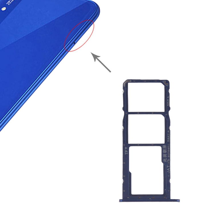 SIM Card Tray + SIM Card Tray + Micro SD Card for Huawei Honor Play 8A (Blue) - free shipping - PMc TechLife - Order now!