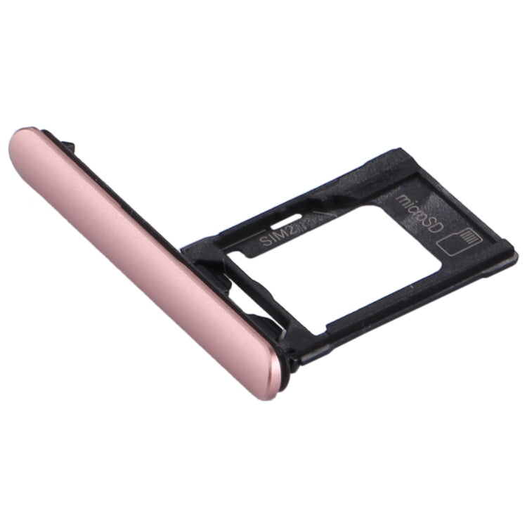 SIM / Micro SD Card Tray, Double Tray for Sony Xperia XZ1(Pink) - Card Tray by PMC Jewellery | Online Shopping South Africa | PMC Jewellery | Buy Now Pay Later Mobicred