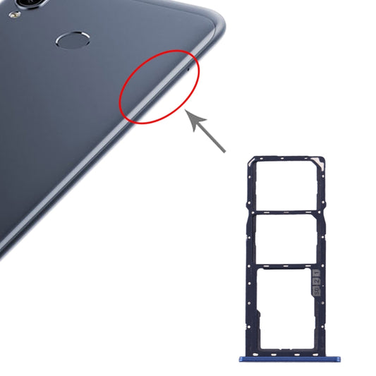 SIM Card Tray + SIM Card Tray + Micro SD Card Tray for Asus Zenfone Max M2 ZB633KL(Blue) - Card Tray by PMC Jewellery | Online Shopping South Africa | PMC Jewellery | Buy Now Pay Later Mobicred