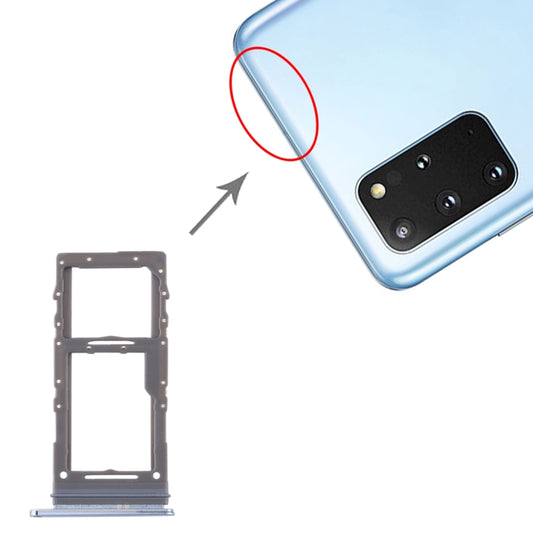 For Samsung Galaxy S20+ / Galaxy S20 Ultra SIM Card Tray + Micro SD Card Tray (Blue) - Card Socket by PMC Jewellery | Online Shopping South Africa | PMC Jewellery | Buy Now Pay Later Mobicred