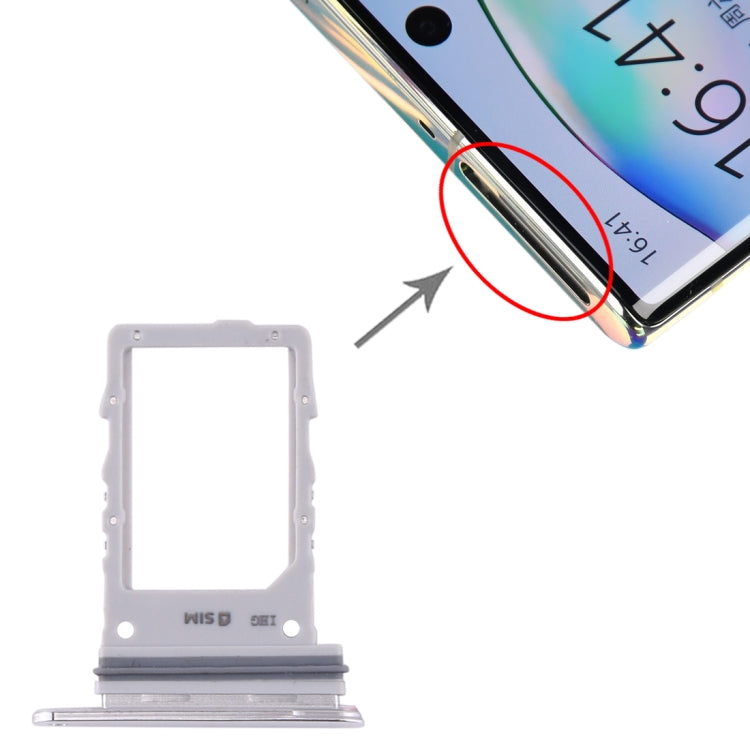 For Samsung Galaxy Note10+ 5G SIM Card Tray (White) - Card Socket by PMC Jewellery | Online Shopping South Africa | PMC Jewellery | Buy Now Pay Later Mobicred