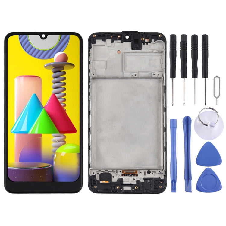 TFT LCD Screen for Samsung Galaxy M31 / Galaxy M31 Prime Digitizer Full Assembly with Frame (Black) - free shipping - PMc TechLife - Order now!