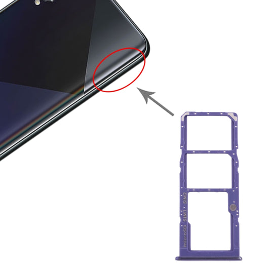 For Samsung Galaxy A50s SM-A507 SIM Card Tray + SIM Card Tray + Micro SD Card Tray (Purple) - Galaxy A Series Parts by PMC Jewellery | Online Shopping South Africa | PMC Jewellery | Buy Now Pay Later Mobicred