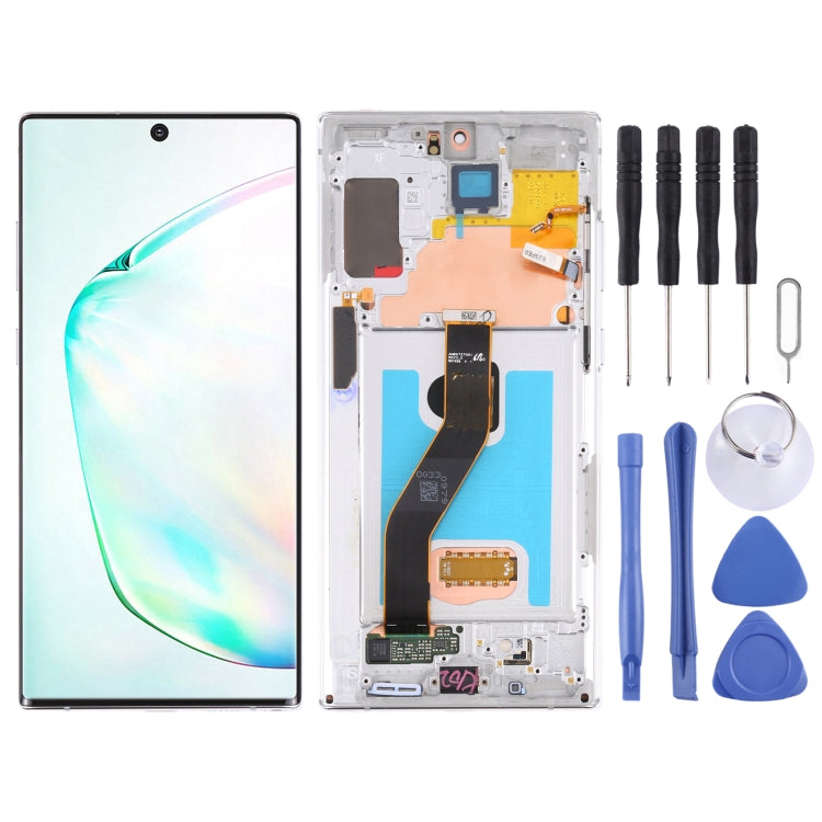 Original LCD Screen for Samsung Galaxy Note10+ 4G/Note10+ 5G SM-N976/N975 Digitizer Full Assembly With Frame (Silver) - free shipping - PMc TechLife - Order now!