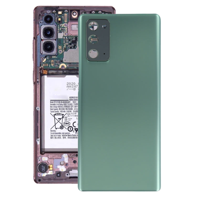 For Samsung Galaxy Note20 Battery Back Cover with Camera Lens Cover (Green) - free shipping - PMc TechLife - Order now!