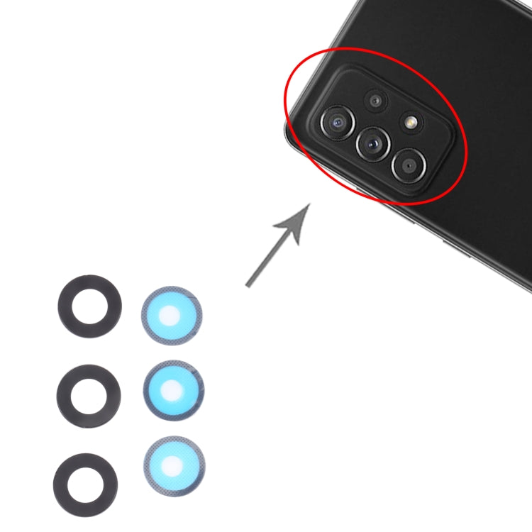 For Samsung Galaxy A52 SM-A525 10pcs Back Camera Lens - Camera by PMC Jewellery | Online Shopping South Africa | PMC Jewellery | Buy Now Pay Later Mobicred