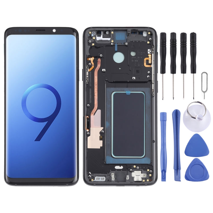 OLED LCD Screen for Samsung Galaxy S9+ SM-G965 Digitizer Full Assembly with Frame (Black) - free shipping - PMc TechLife - Order now!
