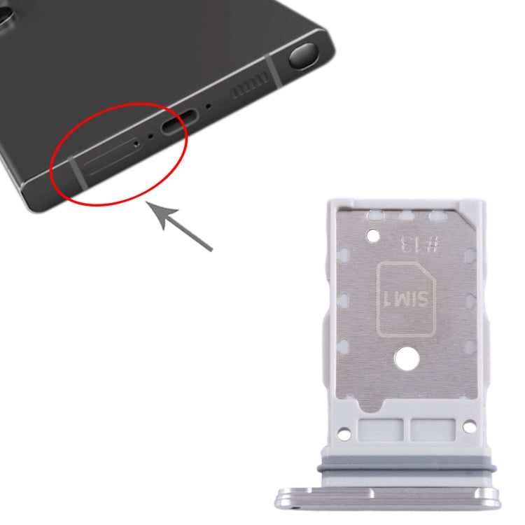 For Samsung Galaxy S24 / S24+ 5G Original  SIM + SIM Card Tray (White) - free shipping - PMc TechLife - Order now!