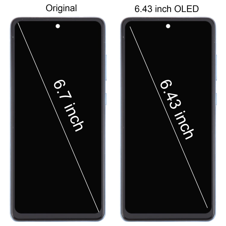 For Samsung Galaxy A72 4G SM-A725 6.43 inch OLED LCD Screen Digitizer Full Assembly with Frame (Blue) - free shipping - PMc TechLife - Order now!