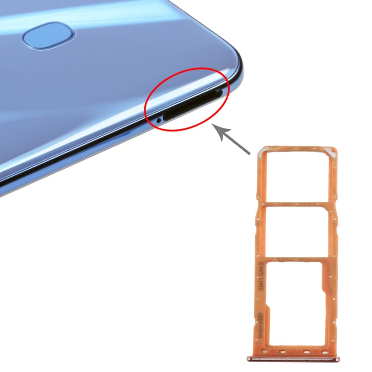For Galaxy A20 A30 A50 SIM Card Tray + SIM Card Tray + Micro SD Card Tray (Orange) - free shipping - PMc TechLife - Order now!