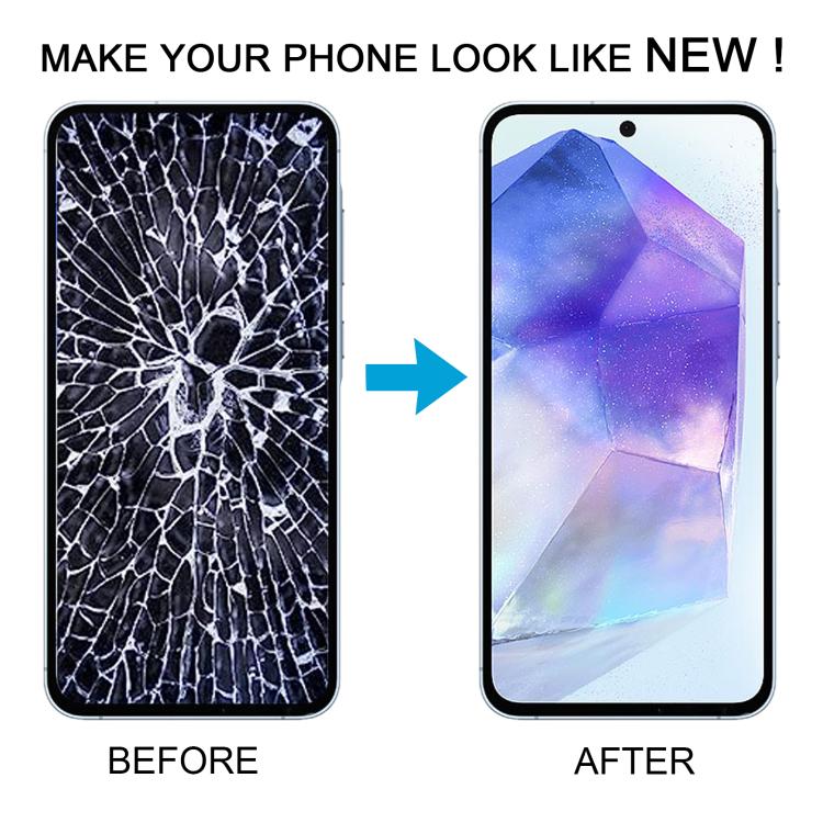 For Samsung Galaxy A55 SM-A556B Original LCD Screen Digitizer Full Assembly with Frame (Blue) - free shipping - PMc TechLife - Order now!