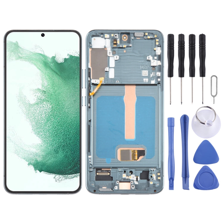 For Samsung Galaxy S22+ 5G SM-S906B 6.55 inch OLED  LCD Screen Digitizer Full Assembly with Frame (Green) - Galaxy S Series Parts by PMC Jewellery | Online Shopping South Africa | PMC Jewellery | Buy Now Pay Later Mobicred