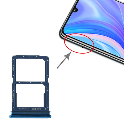 SIM Card Tray + NM Card Tray for Huawei Y8p (Blue) - Card Socket by PMC Jewellery | Online Shopping South Africa | PMC Jewellery