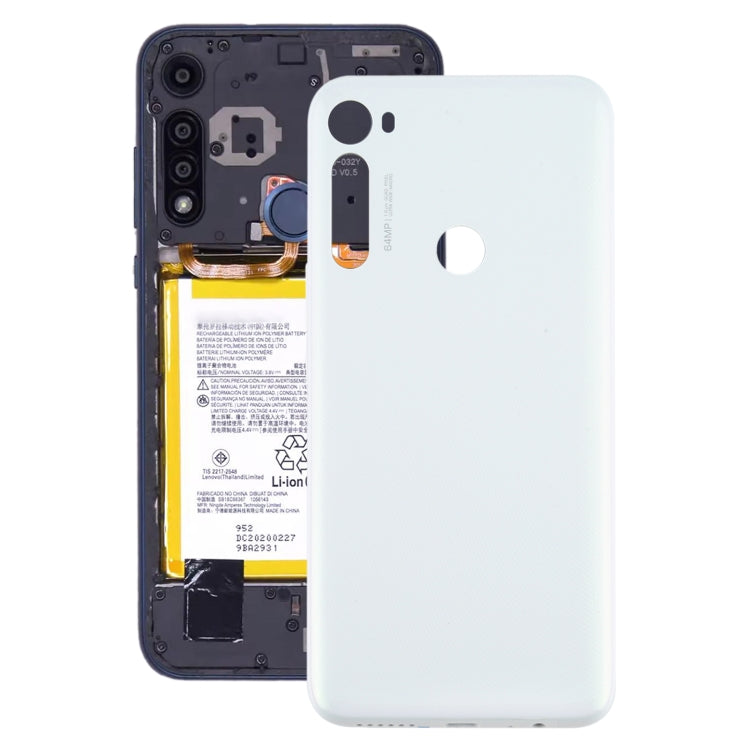 Original Battery Back Cover for Motorola Moto One Fusion Plus PAKF0002IN (White) - Back Cover by PMC Jewellery | Online Shopping South Africa | PMC Jewellery | Buy Now Pay Later Mobicred