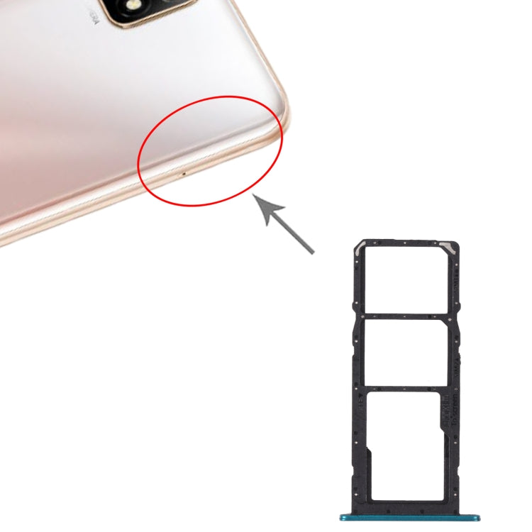 SIM Card Tray + SIM Card Tray + Micro SD Card Tray for Huawei Enjoy 20 SE 4G(Green) - Card Socket by PMc TechLife | Online Shopping South Africa | PMc TechLife | Buy Now Pay Later Mobicred