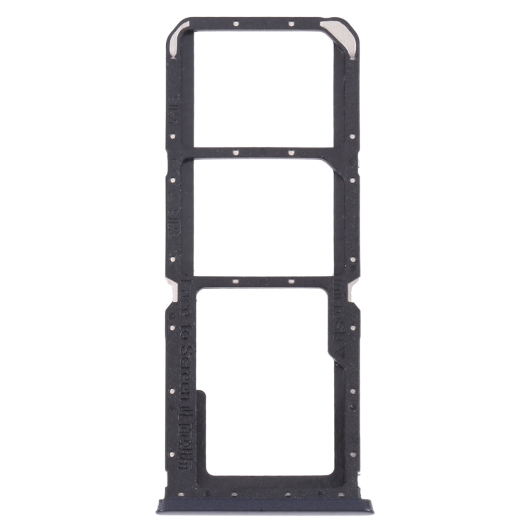 For OPPO A54 CPH2239 / A55 4G SIM Card Tray + SIM Card Tray + Micro SD Card Tray(Black) - Card Tray by PMc TechLife | Online Shopping South Africa | PMc TechLife | Buy Now Pay Later Mobicred