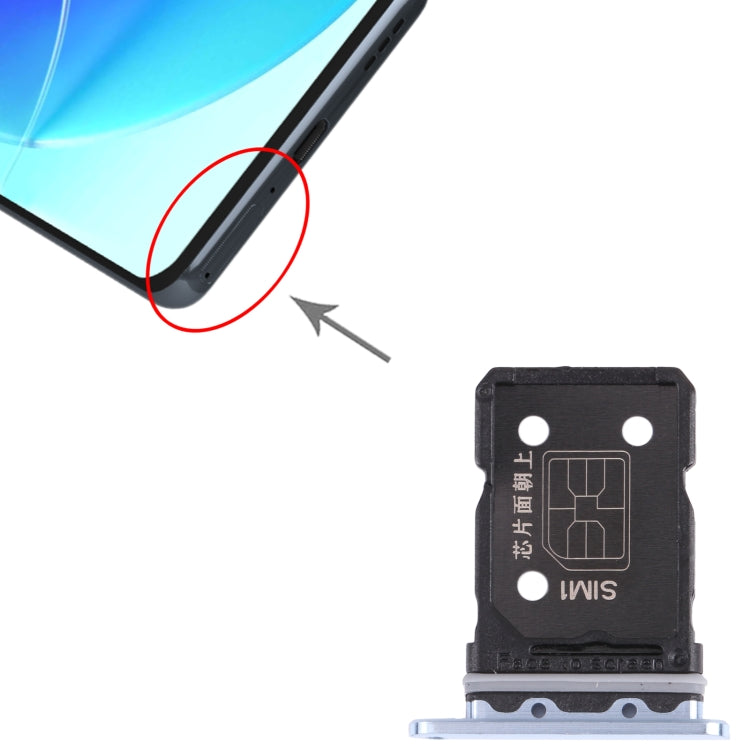 For OPPO Reno6 Pro 5G  SIM Card Tray + SIM Card Tray (Blue) - Card Tray by PMc TechLife | Online Shopping South Africa | PMc TechLife | Buy Now Pay Later Mobicred
