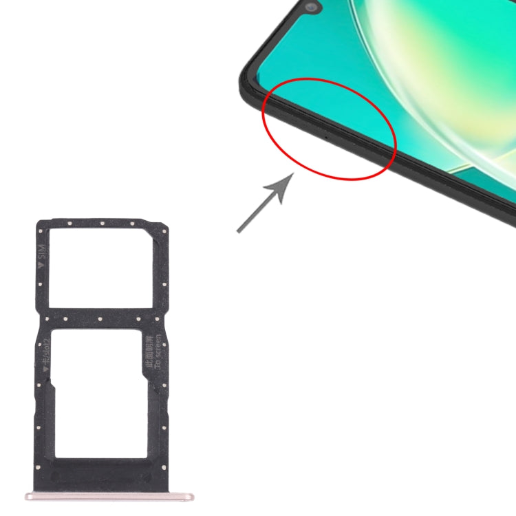 SIM Card Tray + SIM Card Tray / Micro SD Card Tray for Huawei Nova Y60 (Gold) - free shipping - PMc TechLife - Order now!
