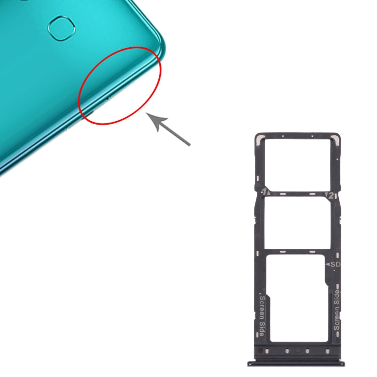 For Infinix Note 7 X690B X690 SIM Card Tray + SIM Card Tray + Micro SD Card Tray (Black) - free shipping - PMc TechLife - Order now!