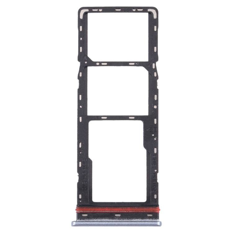 For Infinix Note 10 Pro/Note 10 Pro NFC X695 SIM Card Tray + SIM Card Tray + Micro SD Card Tray (Silver) - Card Tray by PMc TechLife | Online Shopping South Africa | PMc TechLife | Buy Now Pay Later Mobicred