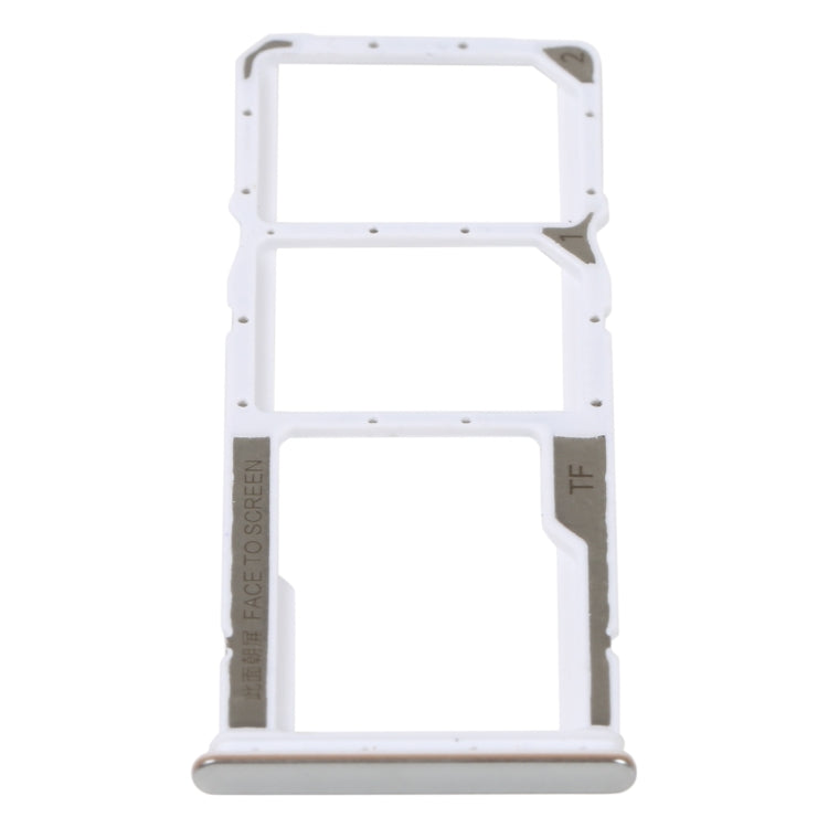 SIM Card Tray + SIM Card Tray + Micro SD Card Tray For Xiaomi Redmi Note 11E (Silver) - Card Tray by PMc TechLife | Online Shopping South Africa | PMc TechLife | Buy Now Pay Later Mobicred